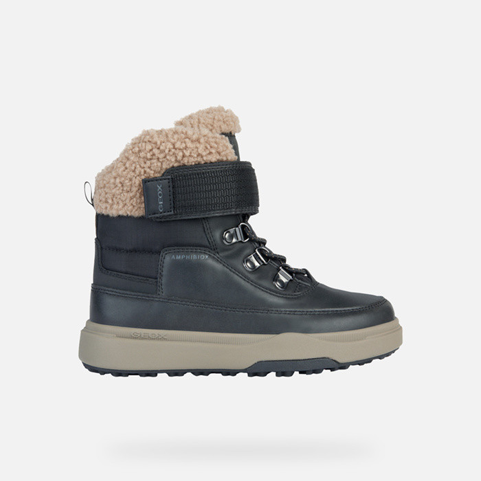Waterproof boots BUNSHEE PG ABX JUNIOR Black/Beige | GEOX