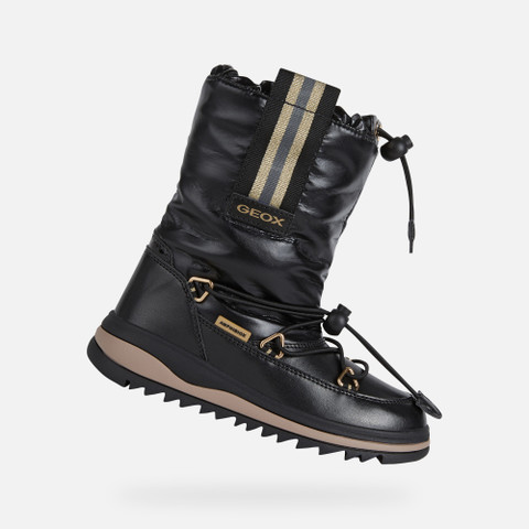 Geox® ADELHIDE B AB: Girl's Black Rainproof Boots | Geox®