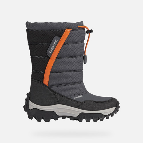 Waterproof boots HIMALAYA ABX JUNIOR Dark Grey/Orange | GEOX