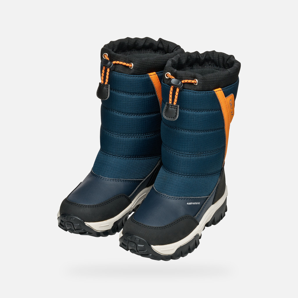 Winter boots HIMALAYA ABX JUNIOR Navy/Orange - image number 7 | GEOX