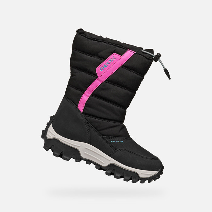 Mid calf boots HIMALAYA ABX JUNIOR Black/Fuchsia | GEOX