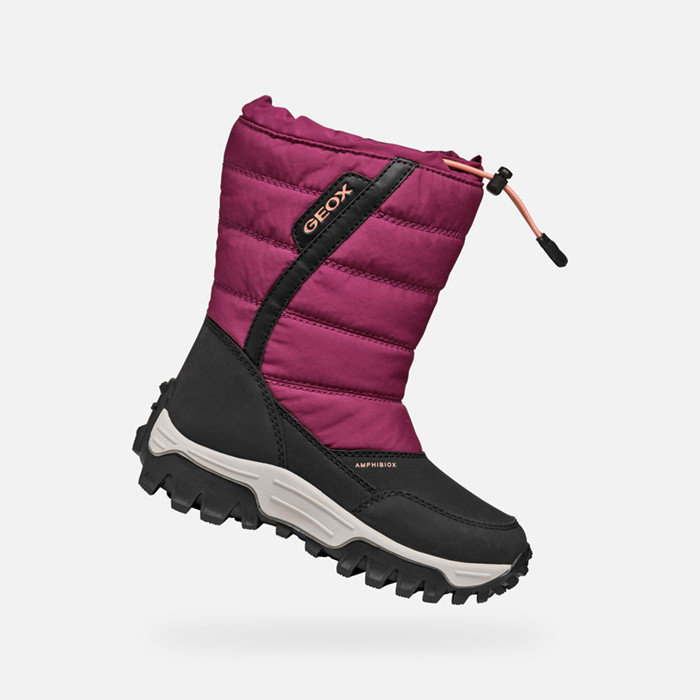 Mid calf boots HIMALAYA ABX JUNIOR Dark Raspberry/Coral | GEOX