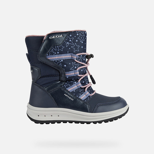Waterproof boots ROBY ABX GIRL Navy/Rose | GEOX