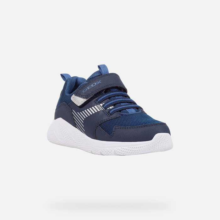Geox® SPRINTYE: Boy's Navy blue Low Top Sneakers | Geox®