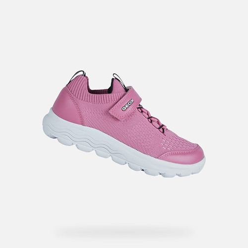 GEOX J Android G A GS Schuhe LED Kinder Sneaker platinum pink J9245A0AJASC2UE8 