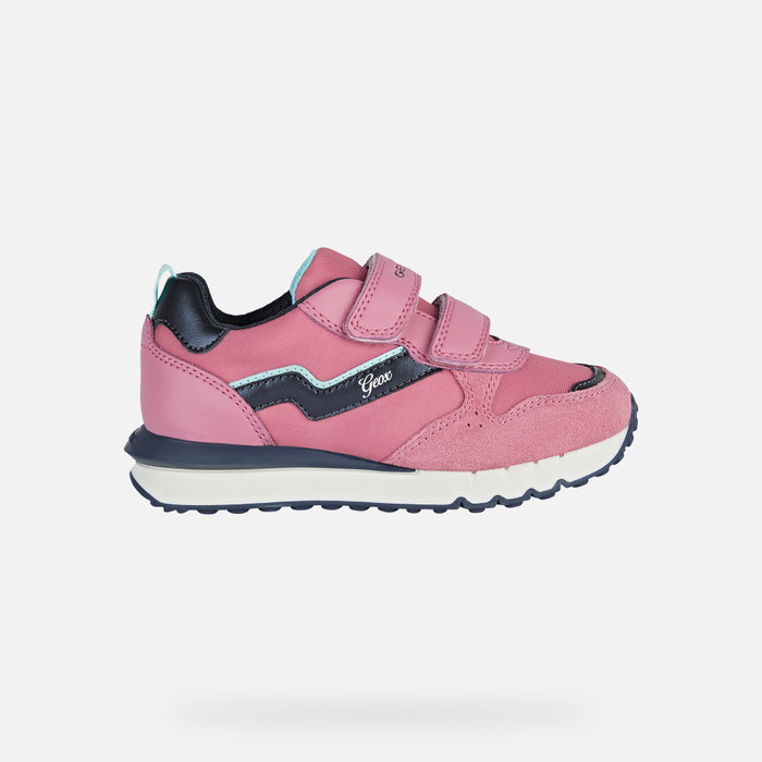 Geox® FASTICS: Girl's Fuchsia Low Top Sneakers | FW22 Geox®