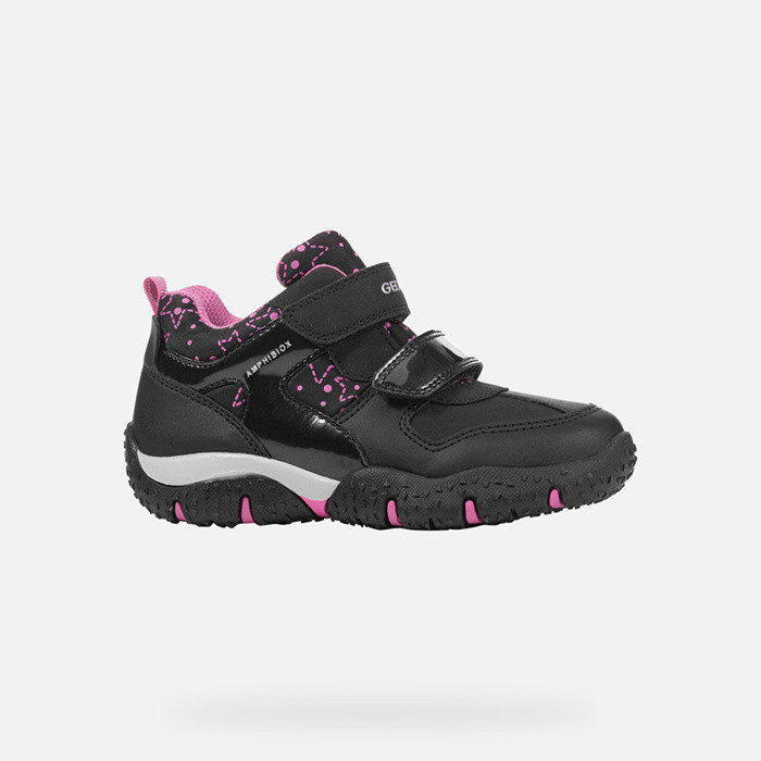Waterproof shoes BALTIC ABX GIRL Black/Fuchsia | GEOX