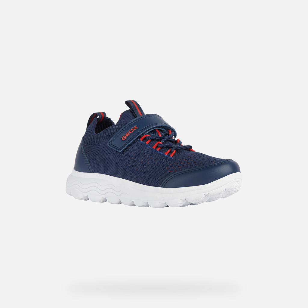 Geox® SPHERICA: Junior Boy's Navy Low Top Sneakers | Geox ®