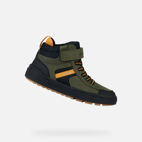 SNEAKERS BOY WEEMBLE BOY - MILITARY/YELLOW