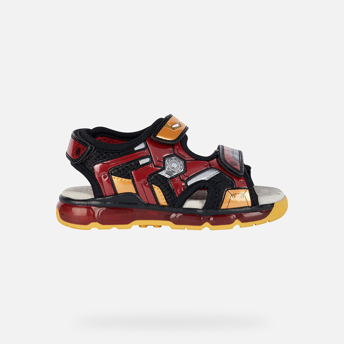 Avengers SANDAL ANDROID JUNIOR Black/Red | GEOX