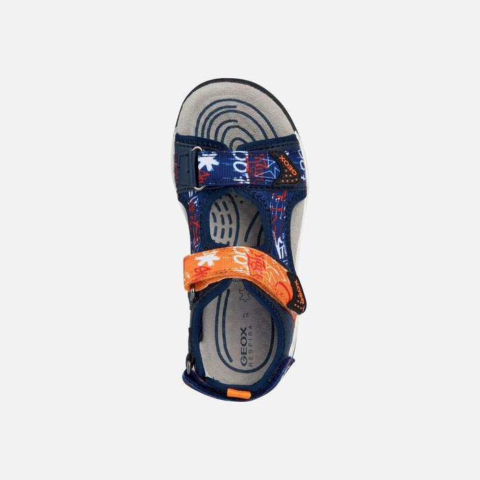 Geox® BOREALIS: Junior Boy's Navy Open Sandals | Geox ® SS23