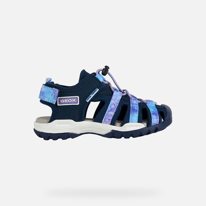 Closed toe sandals BOREALIS   GIRL Navy/Violet | GEOX