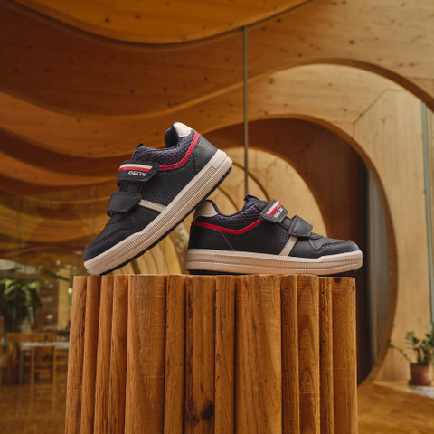 Sneakers with straps ARZACH BOY Navy/Red - image number 7 | GEOX