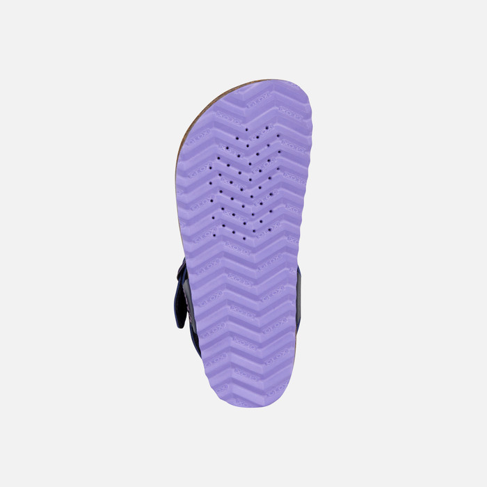 Traer triángulo Reciclar Geox® ADRIEL: Sandalias Frozen Azul marino Niña | Geox® Disney