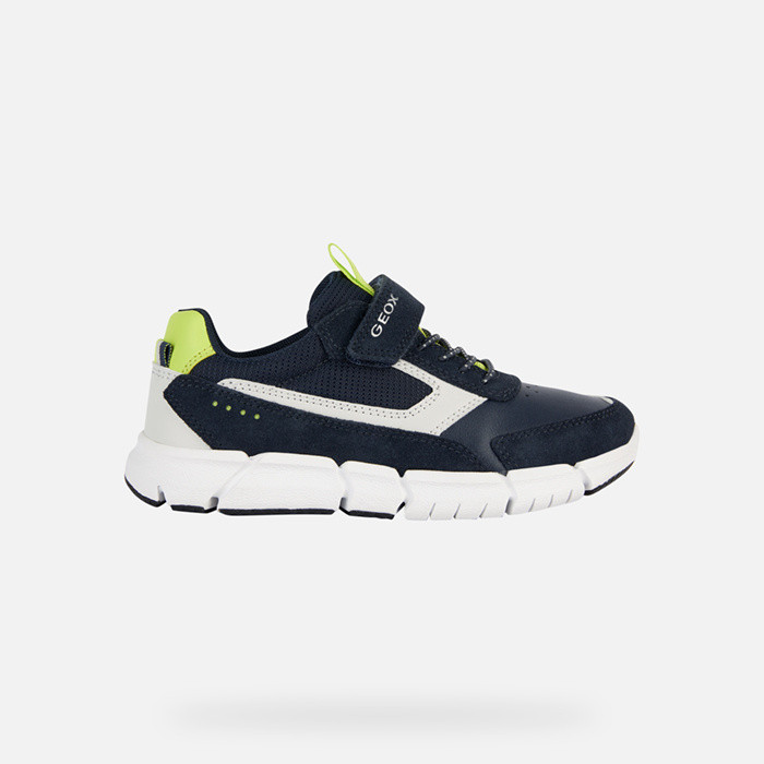 Low top sneakers FLEXYPER BOY Navy/Lime | GEOX