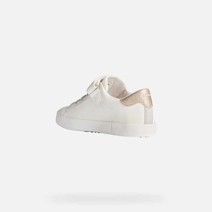 Geox® KILWI: Junior White Low Sneakers | Geox ®