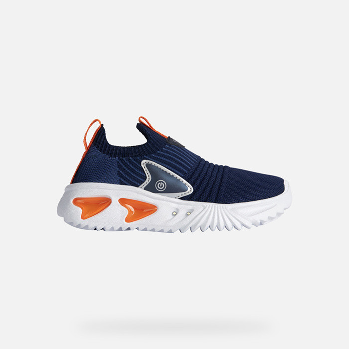 Shoes with lights ASSISTER BOY Navy/Orange | GEOX