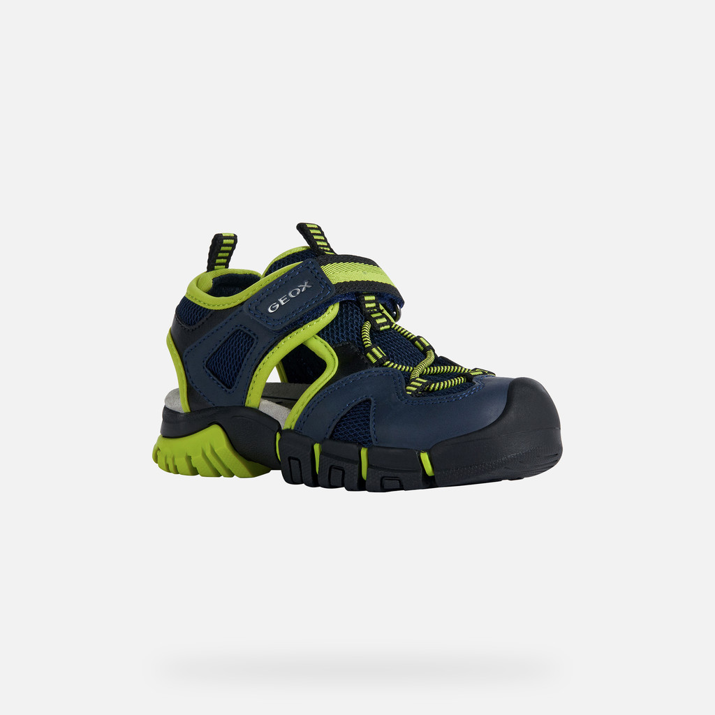 Geox® SANDAL DYNOMIX: Junior Boy's Navy Closed Toe Sandals | Geox