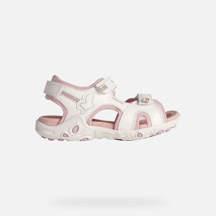 Geox® SANDAL WHINBERRY: Junior Girl's White Open Sandals | Geox