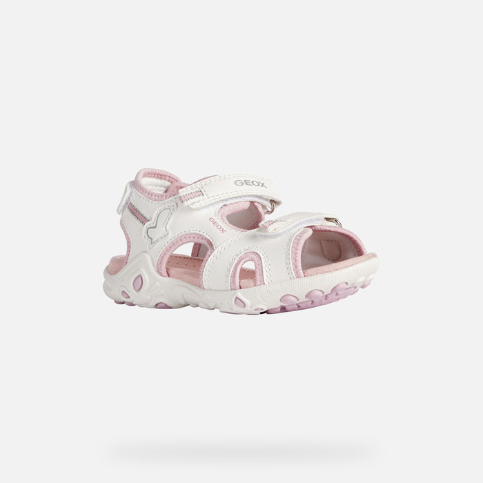 Geox® SANDAL WHINBERRY: Junior Girl's White Open Sandals | Geox