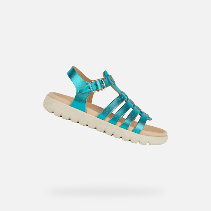 Open sandals SANDAL SOLEIMA GIRL Emerald | GEOX