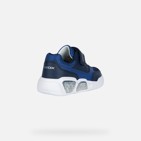 Geox® ILLUMINUS: Junior Boy's Navy Shoes With Lights | Geox ®