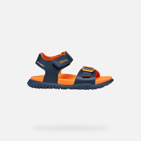 Open sandals SANDAL FUSBETTO   JUNIOR Navy/Orange - image number 1 | GEOX