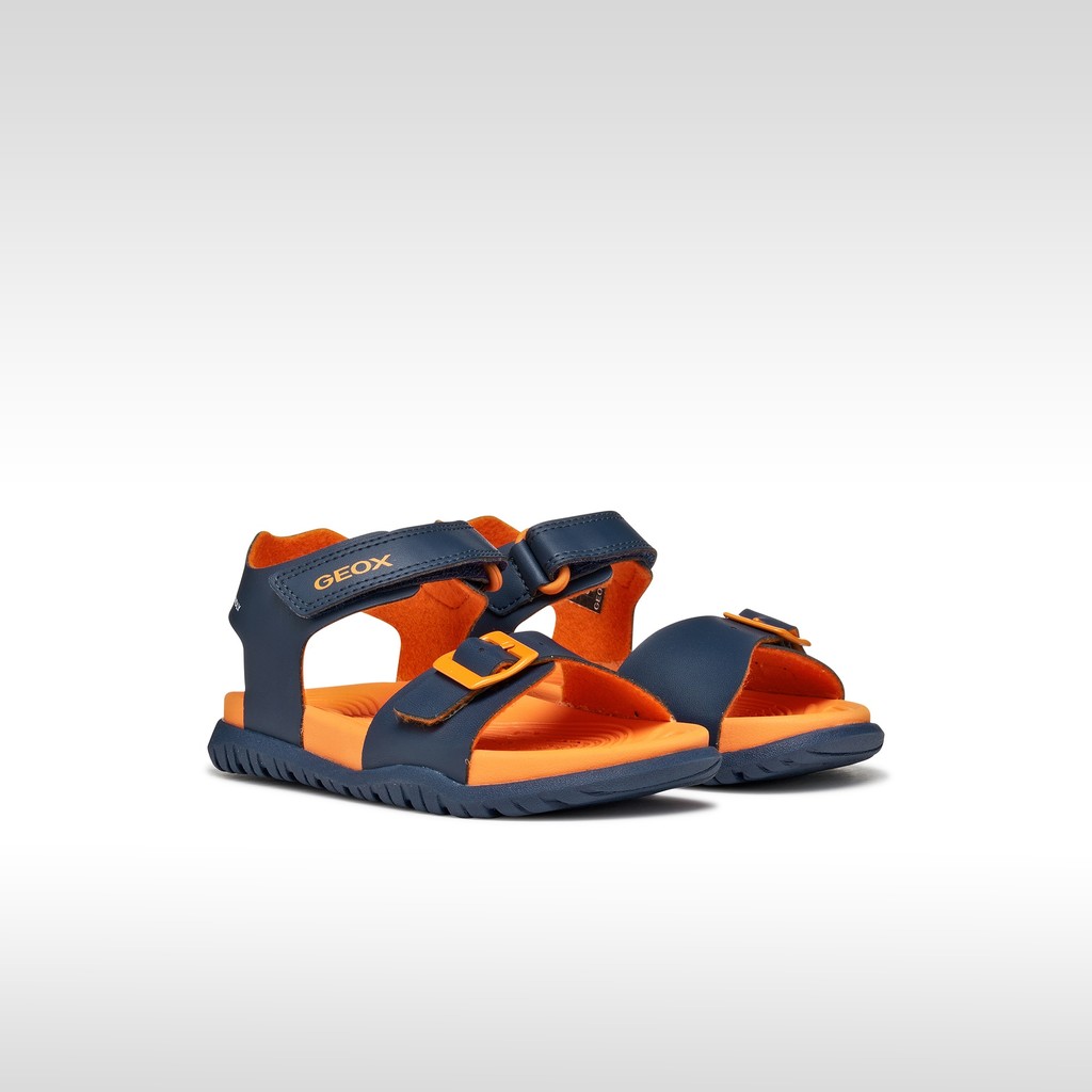 Open sandals SANDAL FUSBETTO   JUNIOR Navy/Orange - image number 1 | GEOX