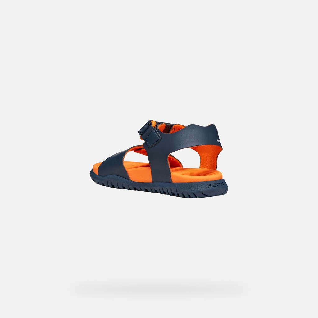 Open sandals SANDAL FUSBETTO   JUNIOR Navy/Orange - image number 3 | GEOX