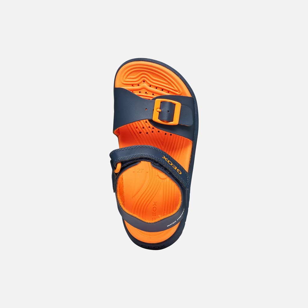 Open sandals SANDAL FUSBETTO   JUNIOR Navy/Orange - image number 5 | GEOX