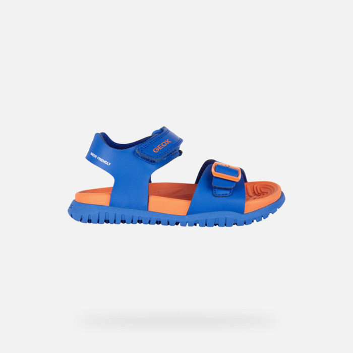 Sandals with straps SANDAL FUSBETTO   JUNIOR Royal/Orange | GEOX