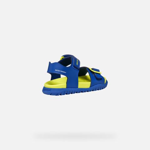 Open sandals SANDAL FUSBETTO JUNIOR Royal/Fluo yellow - image number 4 | GEOX