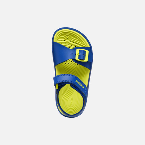 Open sandals SANDAL FUSBETTO JUNIOR Royal/Fluo yellow - image number 5 | GEOX