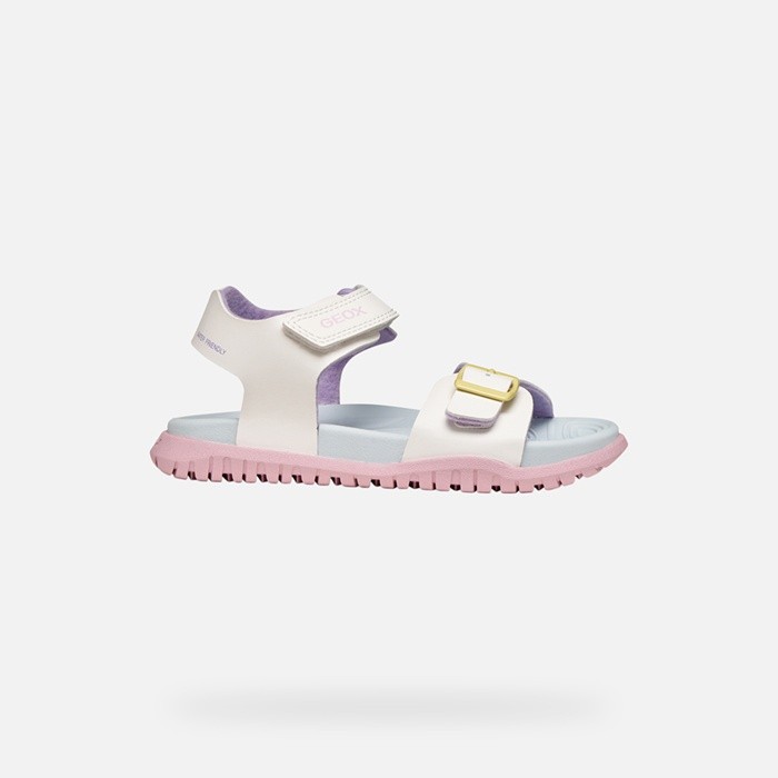 Sand&aacute;lias abertas SANDAL FUSBETTO J&Uacute;NIOR Branco/Multicor | GEOX