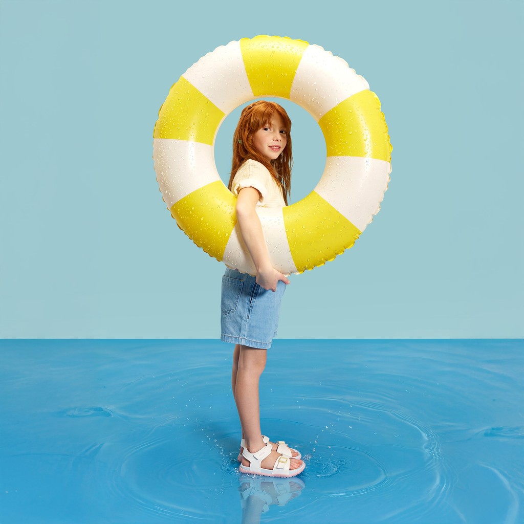 Sandali aperti SANDAL FUSBETTO   JUNIOR Bianco/Multicolore - image number 1 | GEOX