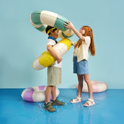 Sandali aperti SANDAL FUSBETTO   JUNIOR Bianco/Multicolore - image number 5 | GEOX