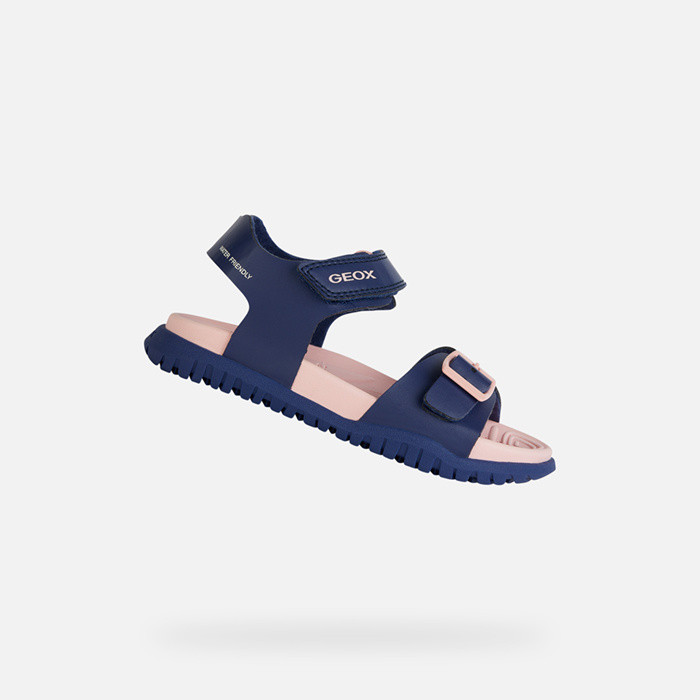 Sandals with straps SANDAL FUSBETTO   JUNIOR Navy/Pink | GEOX