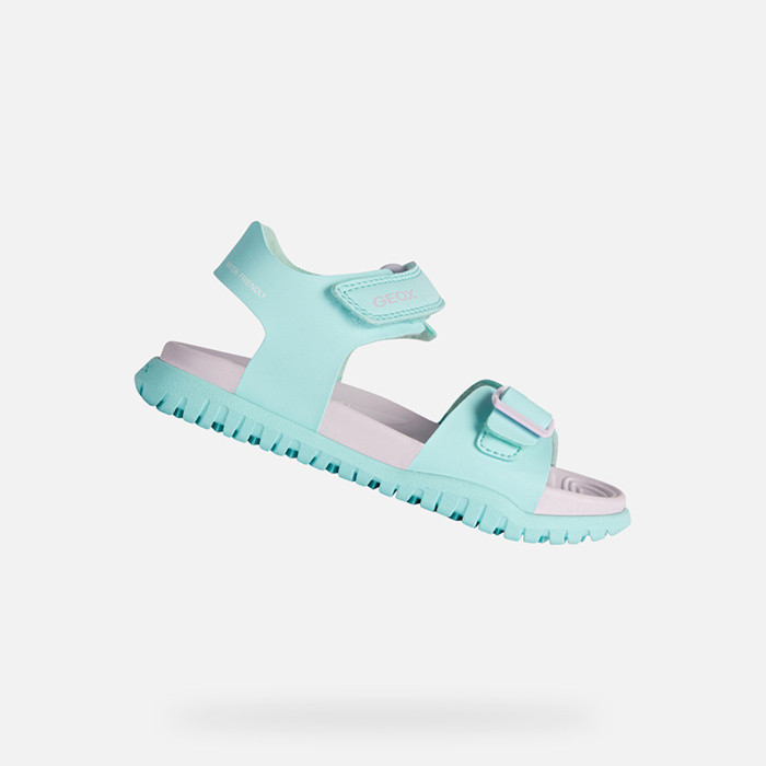 Open sandals SANDAL FUSBETTO   JUNIOR Sea Green/Lilac | GEOX