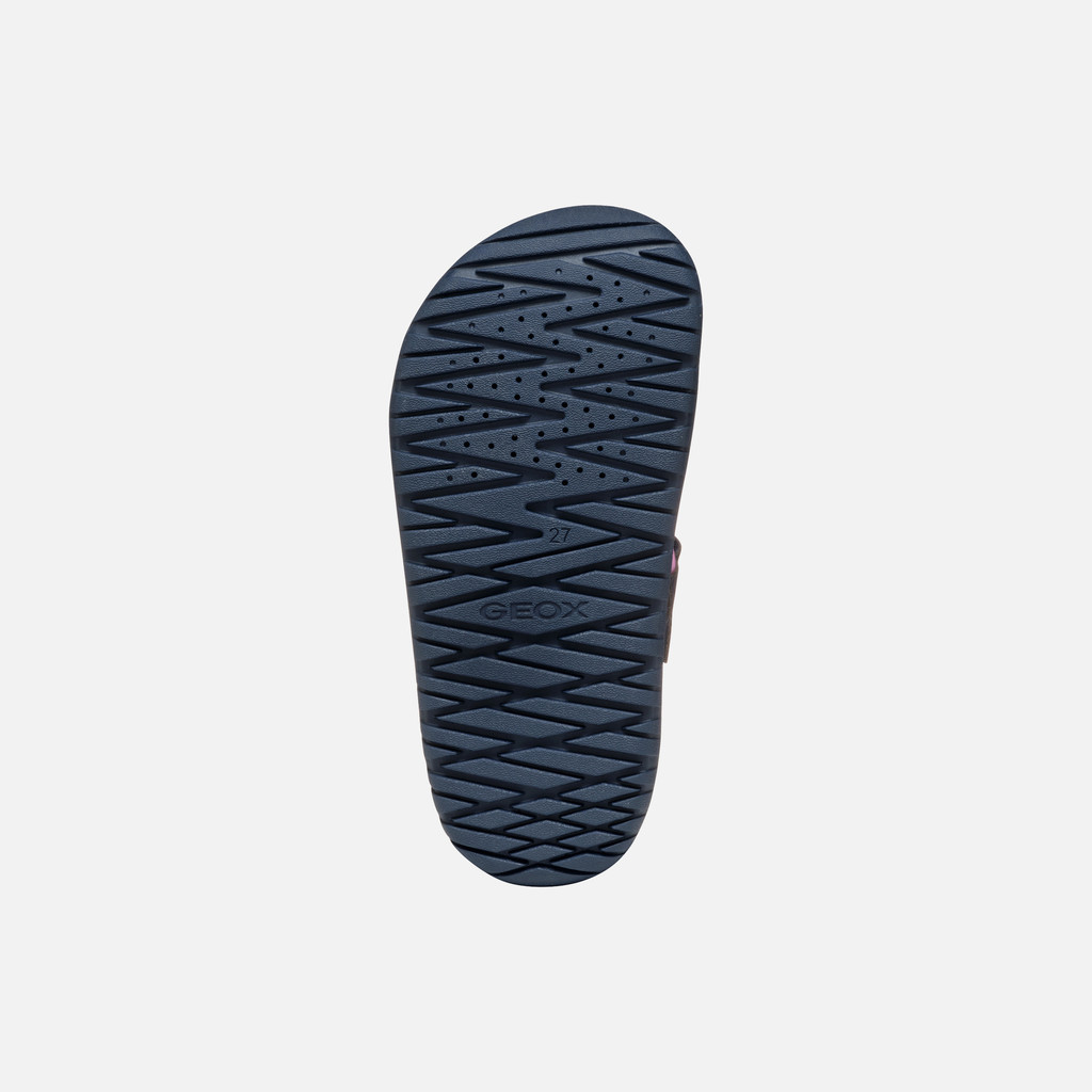 Open sandals SANDAL FUSBETTO   JUNIOR Navy/Fuchsia - image number 6 | GEOX