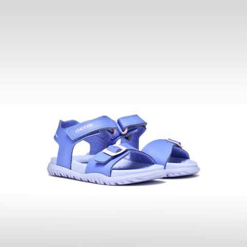 Sandales ouvertes SANDAL FUSBETTO   JUNIOR Lilas fonc&eacute;/Rose - image number 7 | GEOX