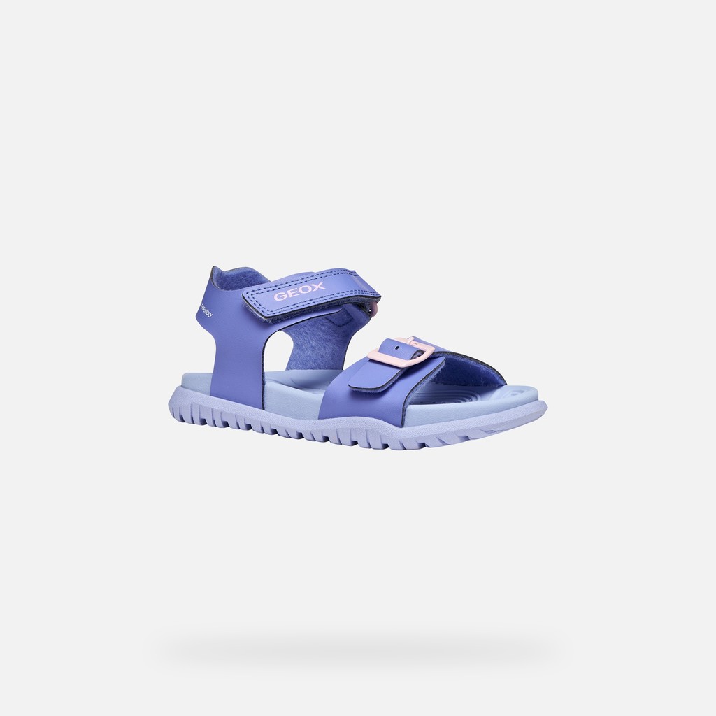 Sandales ouvertes SANDAL FUSBETTO   JUNIOR Lilas fonc&eacute;/Rose - image number 2 | GEOX