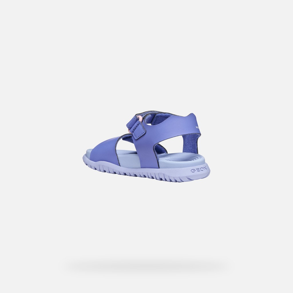 Sandales ouvertes SANDAL FUSBETTO   JUNIOR Lilas fonc&eacute;/Rose - image number 3 | GEOX