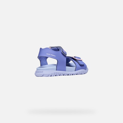 Sandales ouvertes SANDAL FUSBETTO   JUNIOR Lilas fonc&eacute;/Rose - image number 4 | GEOX
