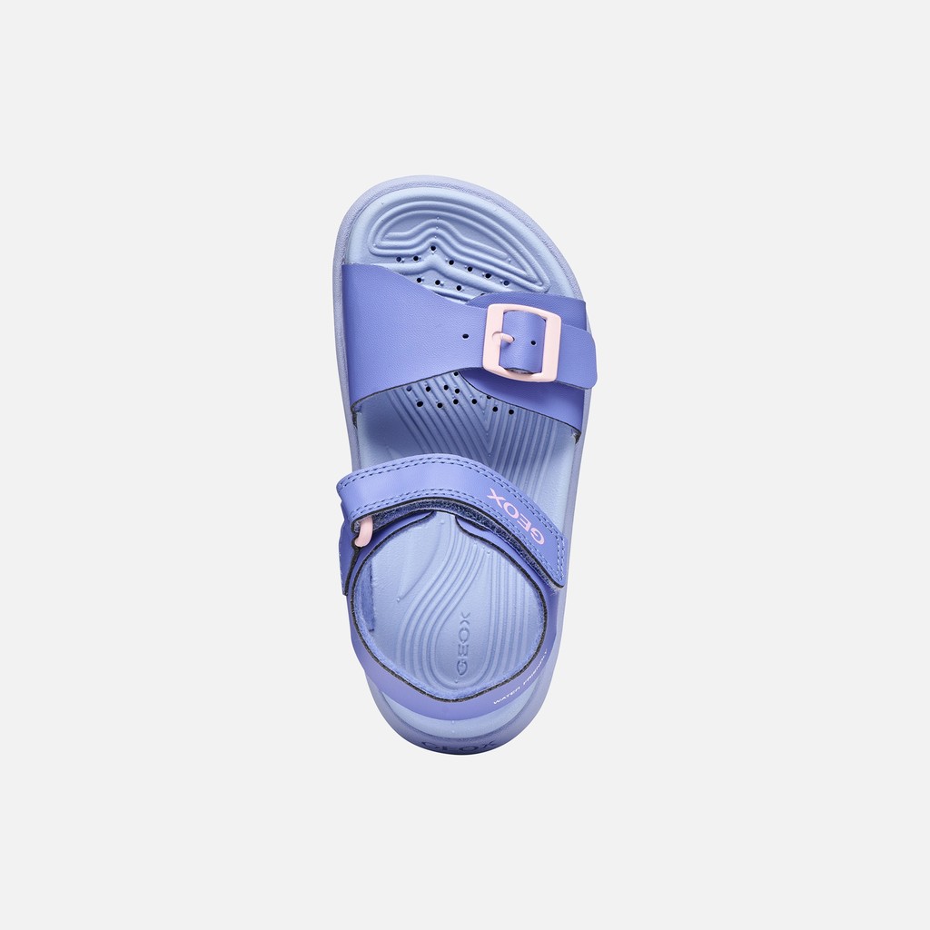 Sandales ouvertes SANDAL FUSBETTO   JUNIOR Lilas fonc&eacute;/Rose - image number 5 | GEOX