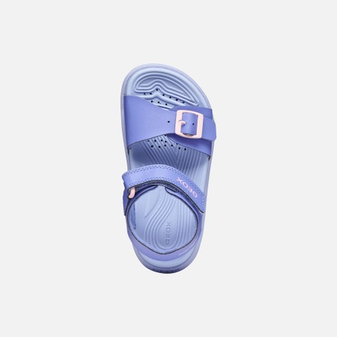 Sandales ouvertes SANDAL FUSBETTO   JUNIOR Lilas fonc&eacute;/Rose - image number 5 | GEOX