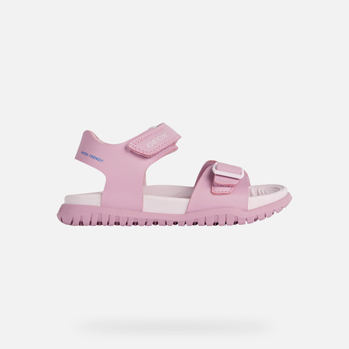roltrap informeel Beperkingen Geox® FUSBETTO: Junior Girl's Pink Open Sandals | Geox ®