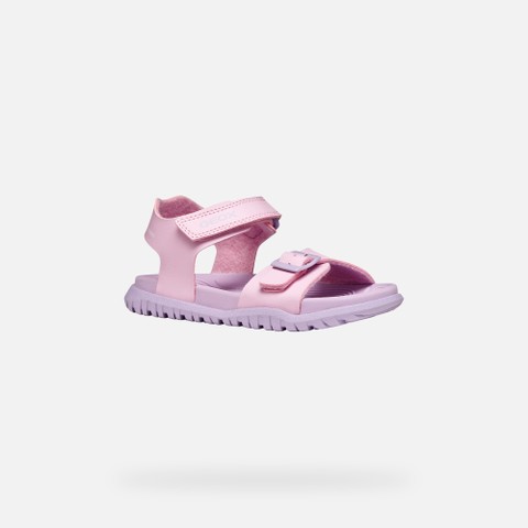 Open sandals SANDAL FUSBETTO   JUNIOR Pink/Lilac - image number 2 | GEOX