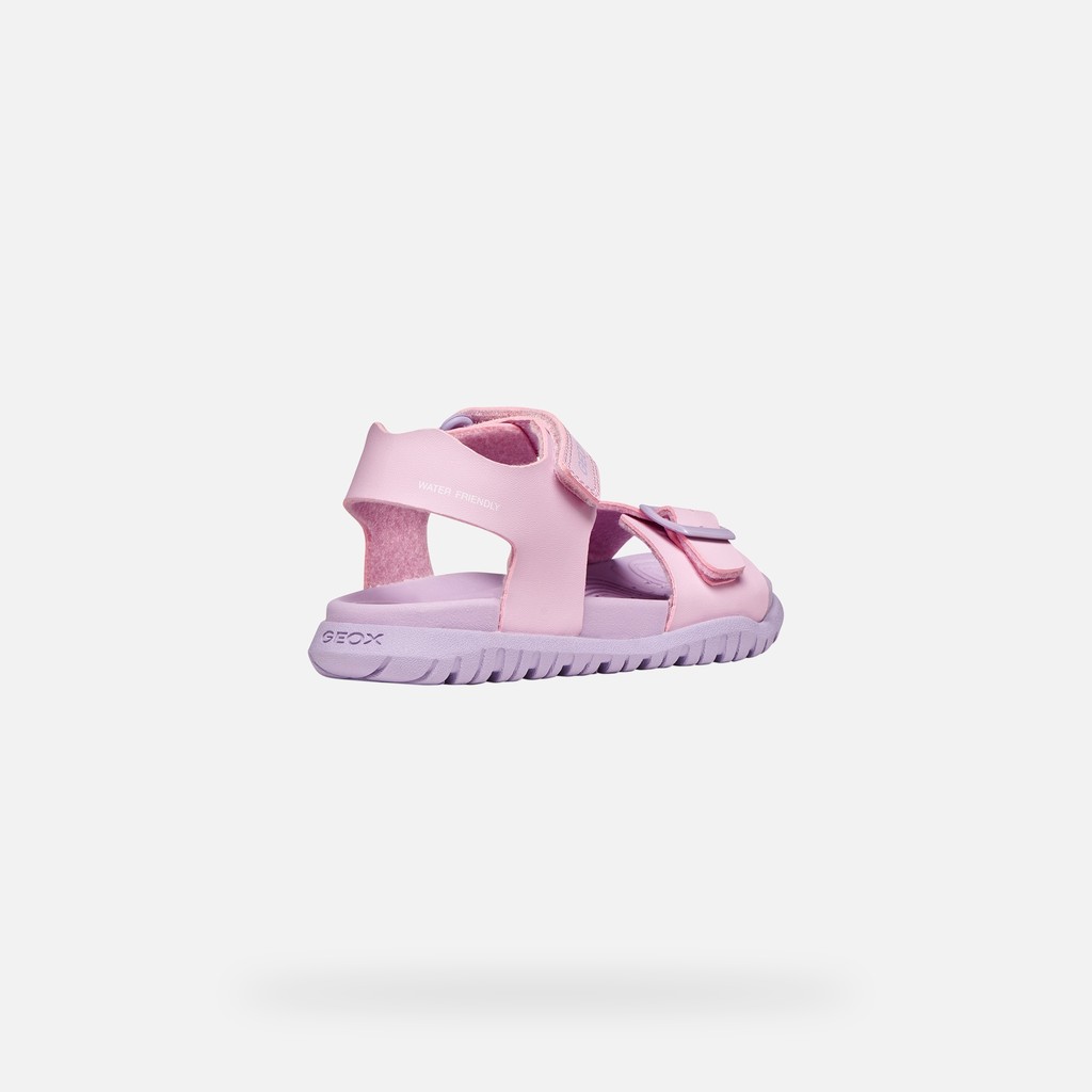 Open sandals SANDAL FUSBETTO   JUNIOR Pink/Lilac - image number 4 | GEOX
