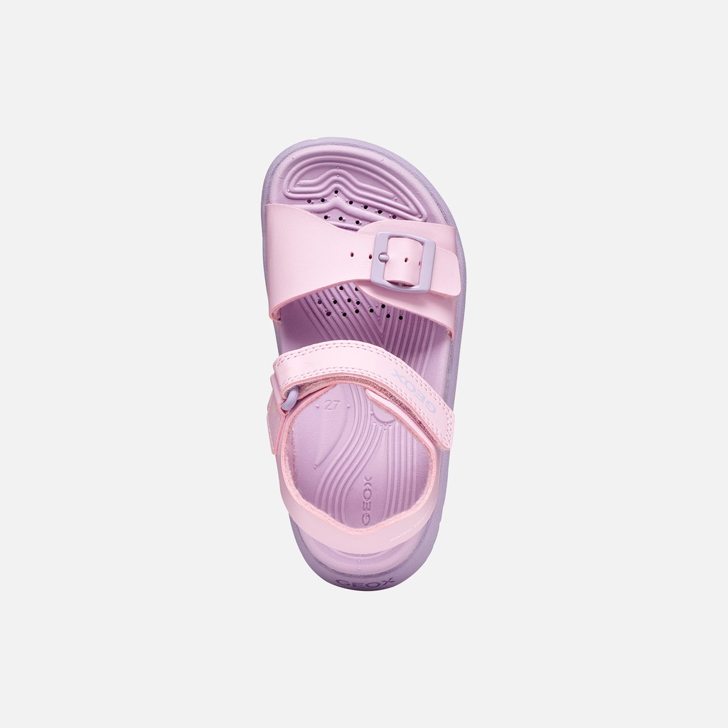 Open sandals SANDAL FUSBETTO   JUNIOR Pink/Lilac - image number 5 | GEOX