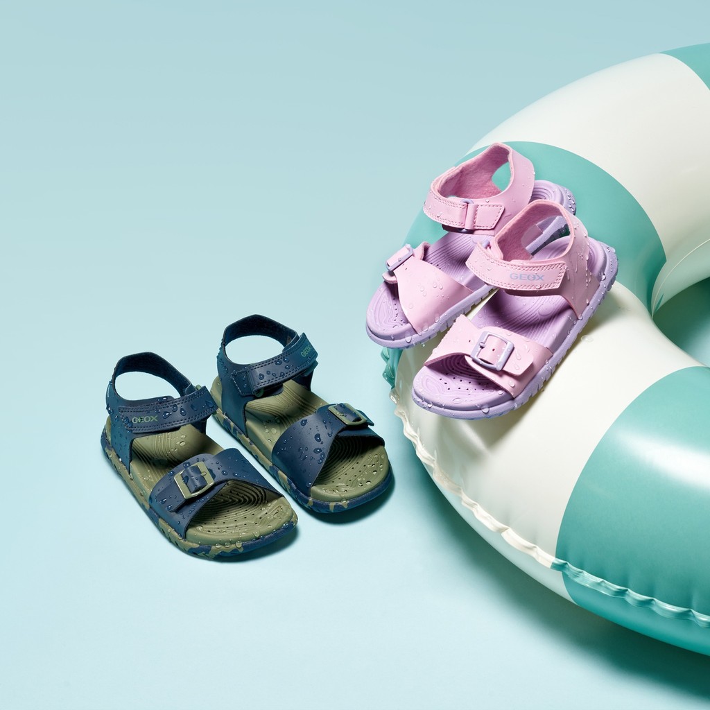 Sandales ouvertes SANDAL FUSBETTO   JUNIOR Rose/Lilas - image number 1 | GEOX